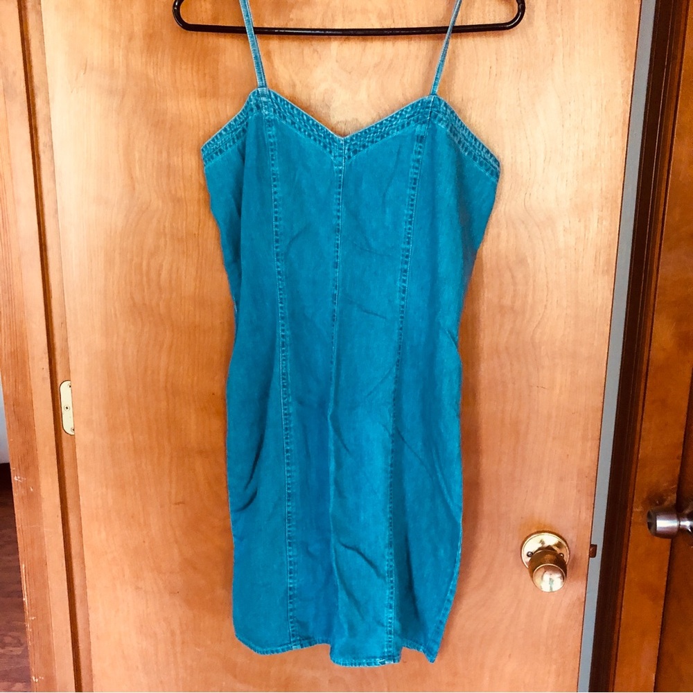 Denim Spaghetti Strap Dress